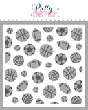 PRETTY PINK POSH:  Sports Balls | Layered Stencil 2PK