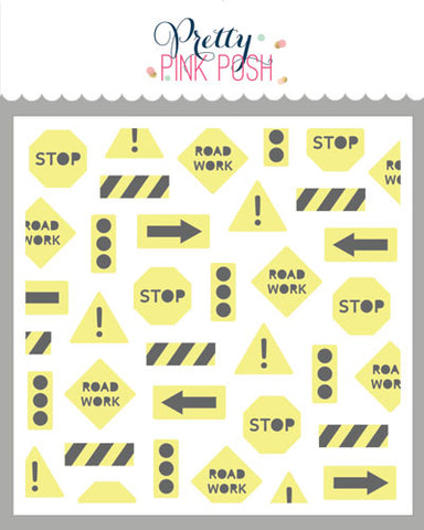 PRETTY PINK POSH:  Street Signs | Layered Stencil 2PK