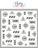 PRETTY PINK POSH:  Street Signs | Layered Stencil 2PK