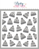 PRETTY PINK POSH: Winter Hats | Layered Stencil 2PK