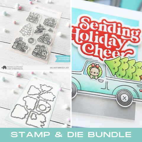 MAMA ELEPHANT:  Deliver Winter Joy | Stamp and Creative Cuts Bundle