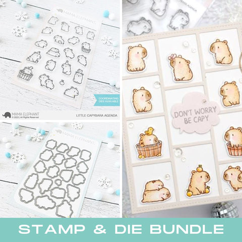 MAMA ELEPHANT: Little Capybara Agenda | Stamp and Creative Cuts Bundle