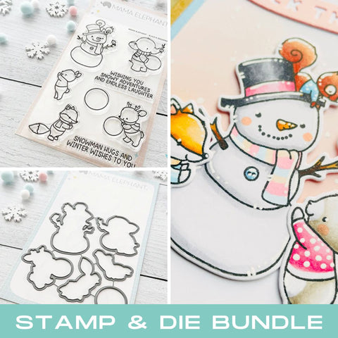 MAMA ELEPHANT: Build a Snowman | Stamp and Creative Cuts Bundle