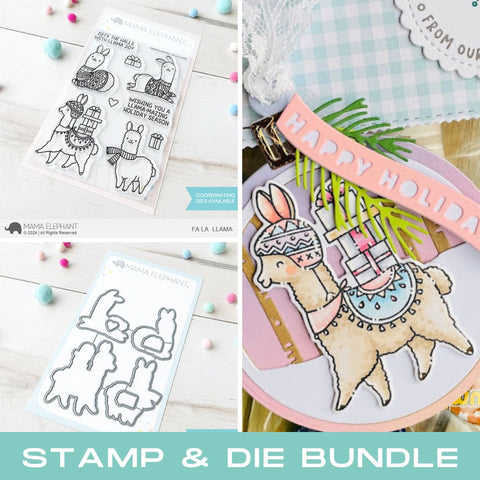 MAMA ELEPHANT: Fa La Llama | Stamp and Creative Cuts Bundle