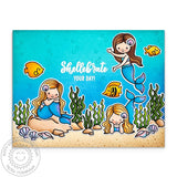 SUNNY STUDIO: Mermaid Kisses | Stamp