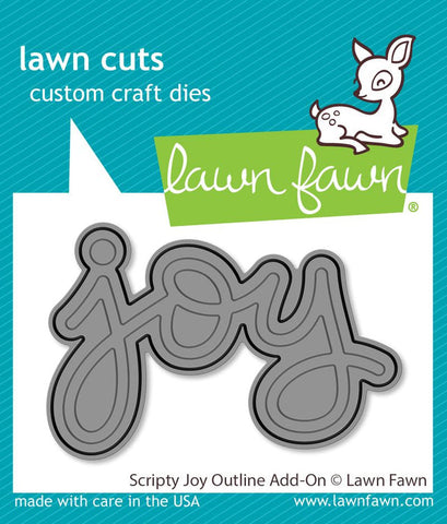 LAWN FAWN: Scripty Joy Outline Add-On | Lawn Cuts Die