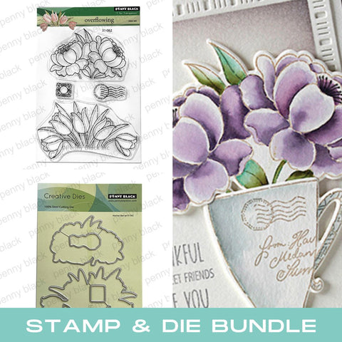 PENNY BLACK : Overflowing | Stamp & Die Bundle