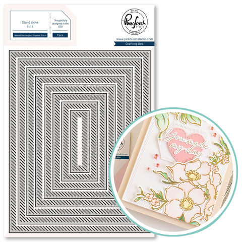 PINKFRESH STUDIO:  Nested Rectangles | Diagonal Stitch | Die