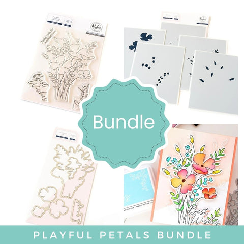 PINK FRESH STUDIO: Playful Petals | Stamp, Stencil & Die Bundle