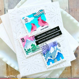 WAFFLE FLOWER: Postage Collage Snowy | Stencil