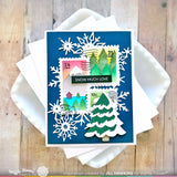 WAFFLE FLOWER: Postage Collage Snowy | Stencil