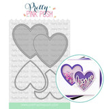 PRETTY PINK POSH: Double Heart Shaker | Die