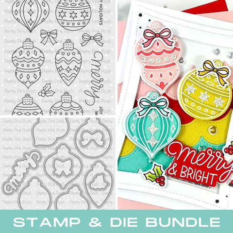 PRETTY PINK POSH: Holiday Ornaments | Stamp & Die Bundle