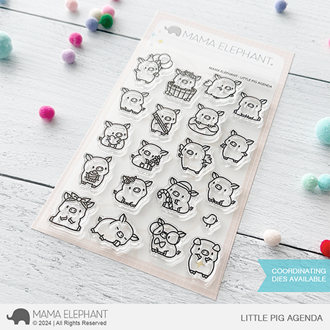 MAMA ELEPHANT: Little Pig Agenda | Stamp