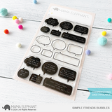 MAMA ELEPHANT:  Simple Friends Bubbles | Stamp and Creative Cuts Bundle