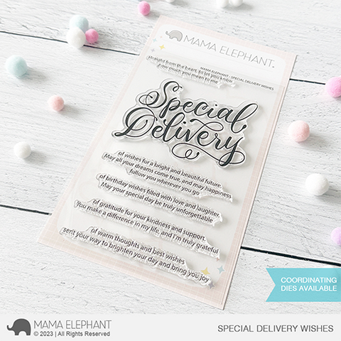 MAMA ELEPHANT:  Special Delivery Wishes | Stamp