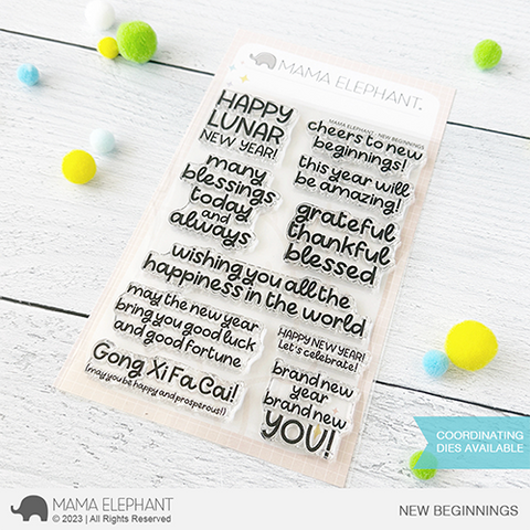 MAMA ELEPHANT:  New Beginnings | Stamp