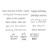 SPELLBINDERS:  Monster Birthday Sentiments | Stamp