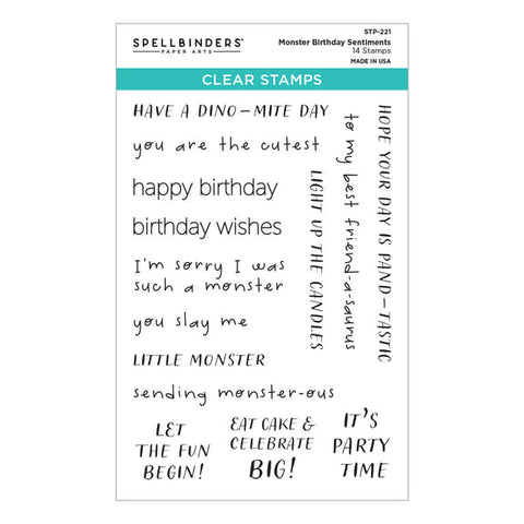 SPELLBINDERS:  Monster Birthday Sentiments | Stamp