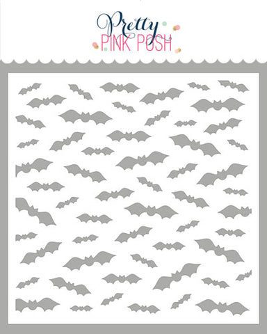 PRETTY PINK POSH:  Scattered Bats | Stencil