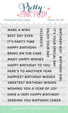 PRETTY PINK POSH:  Sentiment Strips | Birthday | Stamp