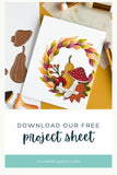 Project Instruction Sheet - Ink Blended Stenciled Wreath