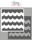 PRETTY PINK POSH:  Stacked Scallops | Layered Stencil 2PK