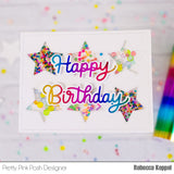 PRETTY PINK POSH: Happy Birthday Script | Hot Foil Plate