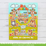 LAWN FAWN: Treat Cart Add-On | Coffee | Stamp, Coloring Stencil & Die Bundle