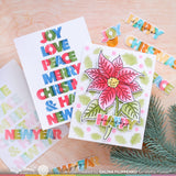 WAFFLE FLOWER: Overlapping Christmas Words | Combo Die & Stencil