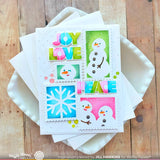 WAFFLE FLOWER: Postage Collage Snowman | Stencil