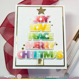 WAFFLE FLOWER: Overlapping Christmas Words | Combo Die & Stencil