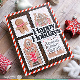 WAFFLE FLOWER: Postage Collage Gingerbread | Stencil