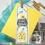 WAFFLE FLOWER: Round Floral Bookmark | Stencil