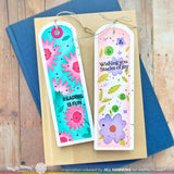 WAFFLE FLOWER: Round Floral Bookmark | Stencil