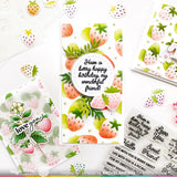 WAFFLE FLOWER: Strawberries Background | Stencil