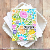 WAFFLE FLOWER: Full Bloom Sentiments | Combo Stamp & Die