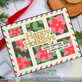 WAFFLE FLOWER: Postage Collage Poinsettia | Stencil