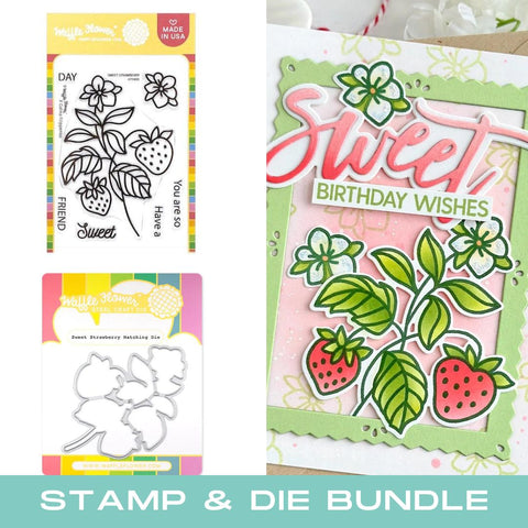 WAFFLE FLOWER: Sweet Strawberry | Combo Stamp & Die