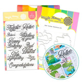 WAFFLE FLOWER: Best Wishes | Combo Stamp & Die