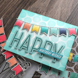 CONCORD & 9 th :  Happy Birthday Words | Stamp & Die Bundle