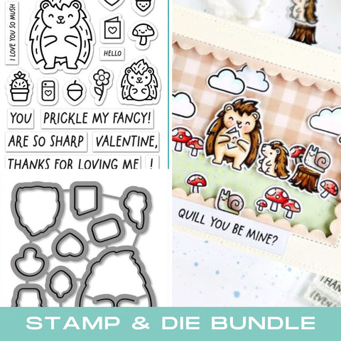 LAWN FAWN: Porcu-pine For You Add-On | Stamp & Lawn Cuts Die Bundle