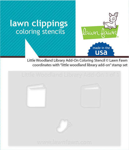 LAWN FAWN: Little Woodland Library Add-On | Coloring Stencil