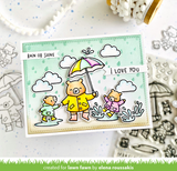 LAWN FAWN: Rainy Sky Background | Stencil