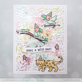 LAWN FAWN: Tropical Leaves Background | Layering Stencils