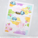 PRETTY PINK POSH:  Stencil | Layered Clouds - 2 pack