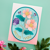 SPELLBINDERS:  Stylish Oval Hello You Floral | Die