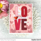 PRETTY PINK POSH:  Stencil (Layered Hearts 2 pack)