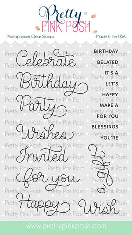 PRETTY PINK POSH:  Birthday Scripts | Stamp