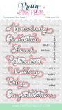 PRETTY PINK POSH:  Celebration Scripts | Die Set